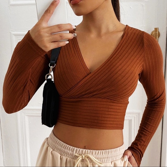 Tops - Long Sleeve Rib Knit Top
